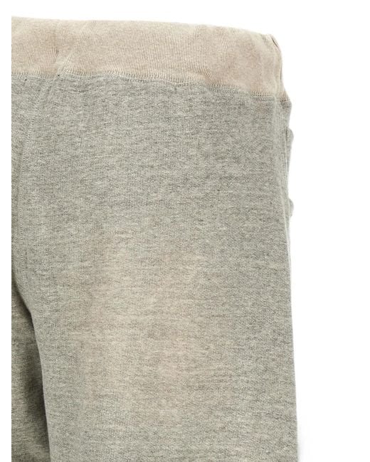 R13 Gray Darted Barrel-Leg Track Pants