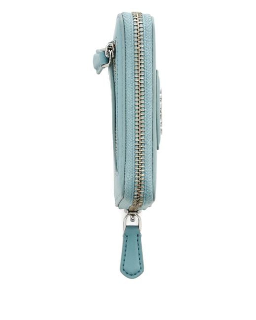 Marc Jacobs Blue Zip Leather Wallet