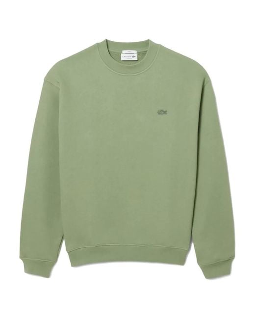 Lacoste Green Embroidered-Logo Sweatshirt