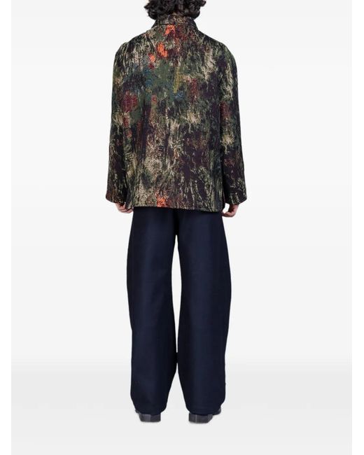 Henrik Vibskov Green Wheel Jacquard Jacket for men