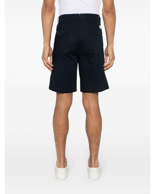 Manuel Ritz Blue Poplin Bermuda Shorts for men