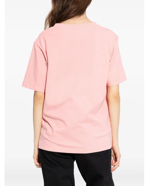 DSquared² Tops ,Roze ,Katoen T-Shirt Met Gedrukt Logo in het Pink