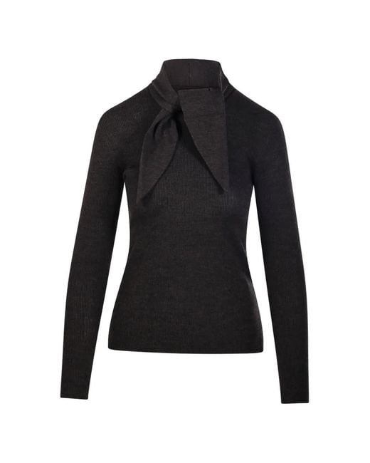 Pull Côtelé À Col Noué P.A.R.O.S.H. en coloris Black