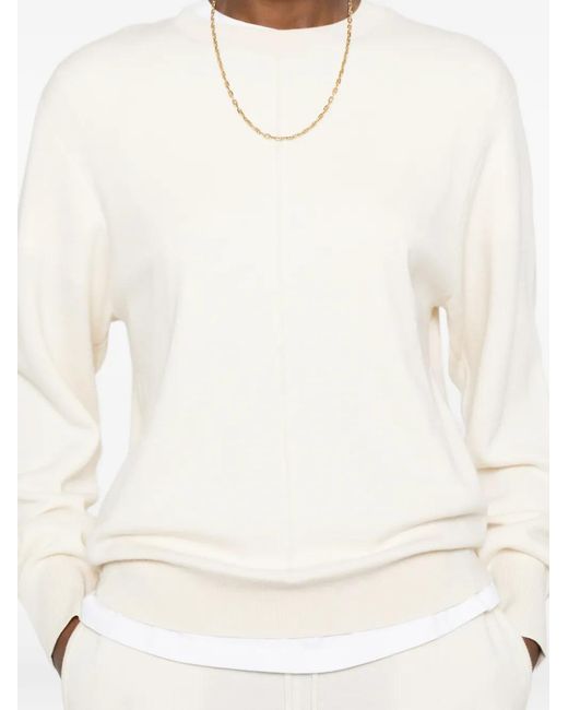 Totême White Crew-Neck Sweater
