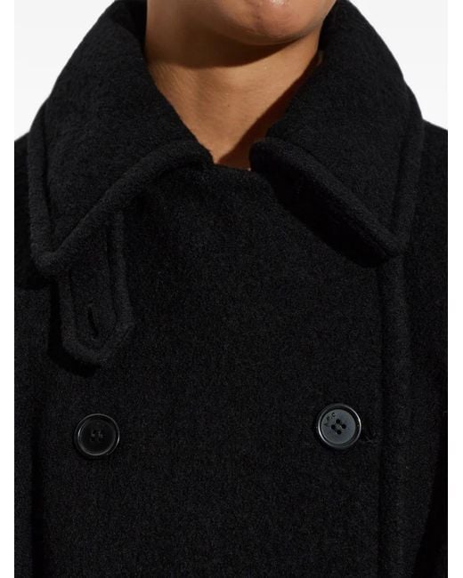 A.P.C. Black Lea Double-Breasted Coat