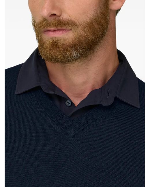 Boggi Blue V-Neck Jumper for men