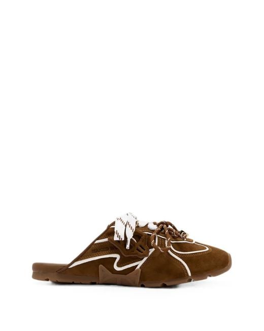 Naked Wolfe Brown Admire Suede Mules