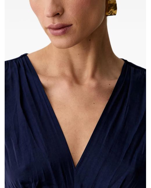 Morgan Blue Ruffled Maxi Dress