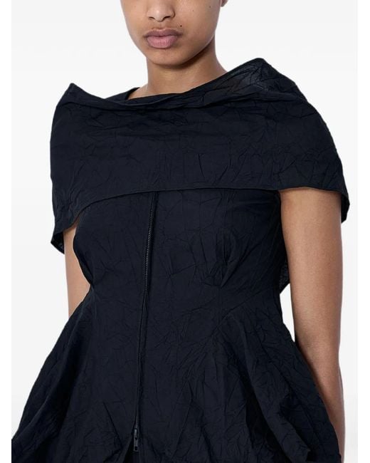 Limi Feu Blue Draped Zip-Fastening Blouse