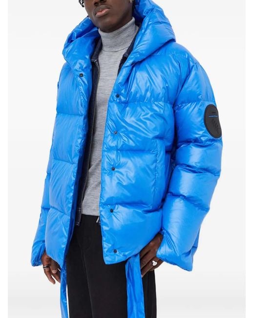 MMC Studio Blue Hooded Puffer Jacket