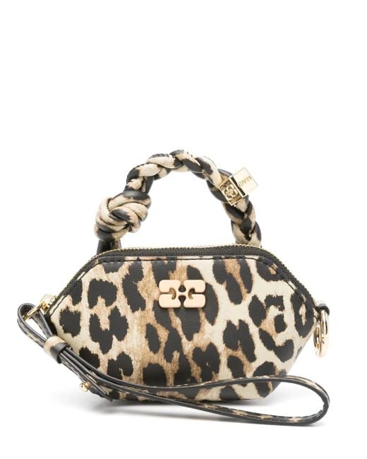 Ganni Metallic Animalier 'Bou Nano' Tote Bag