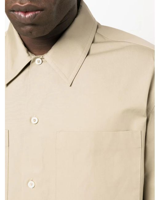 Jil Sander Natural Long-Sleeve Cotton Shirt for men