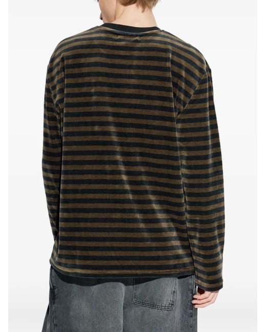 Samsøe & Samsøe Black Striped Long-Sleeved T-Shirt for men