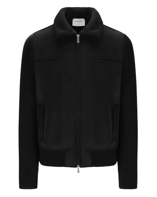 Gran Sasso Black Shearling Panelled Jacket for men