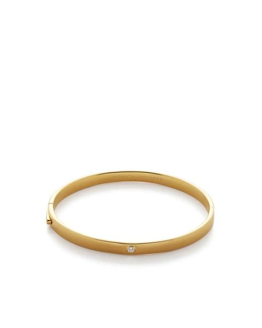 Monica Vinader Metallic Diamond Bangle Bracelet
