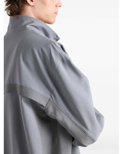 Prada Gray Mohair Wool Jacket for men