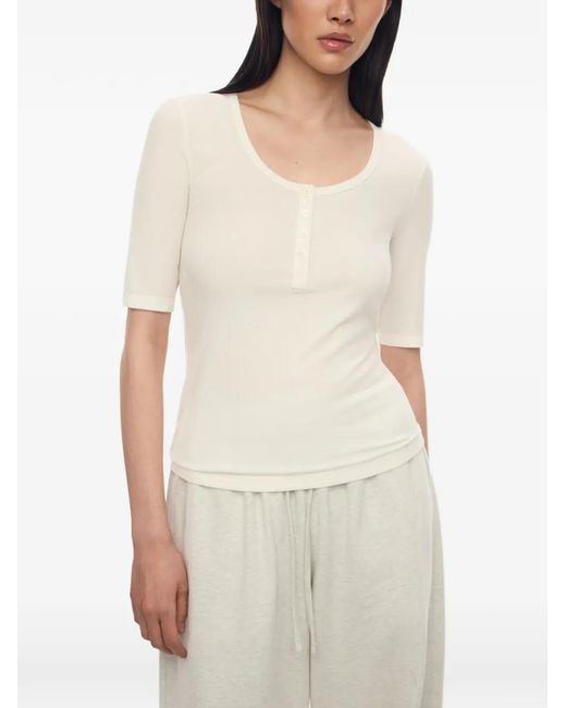 12 STOREEZ White Gwen Short-Sleeve Top