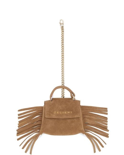 Orciani Natural Fringe Suede Tote Bag