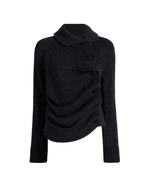 Khaite Black Buttoned Cardigan