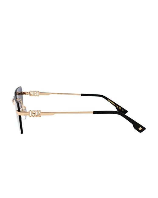 DSquared² Metallic Geometric-Frame Sunglasses for men