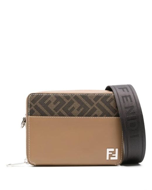 Fendi Natural Ff Camera Case Organizer Shoulder Bag for men