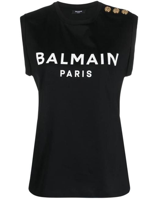 Balmain Black Oversized Sleeveless