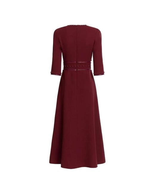 Elie Saab Stud-Embroidered Midi Dress