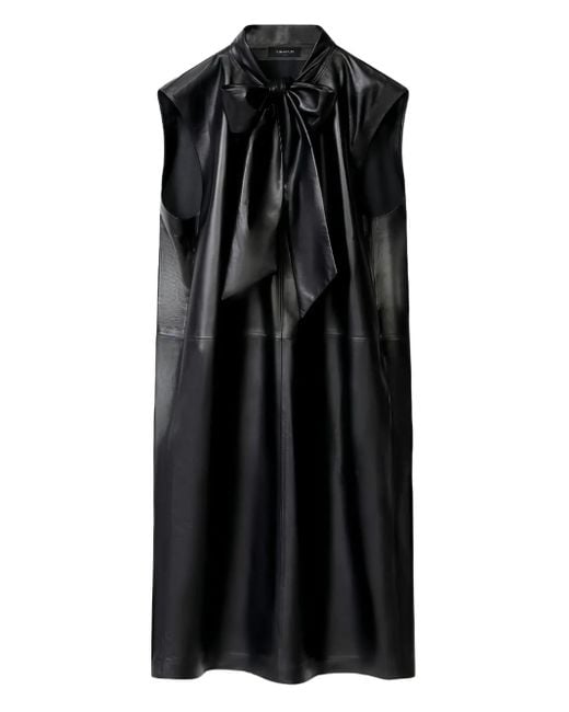 Fabiana Filippi Mouwloze Midi-Jurk Met Gestrikte Hals in het Black