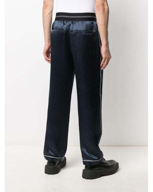 Helmut Lang サテン パジャマスタイル サテンパンツ カラー ブルー メンズ Lyst