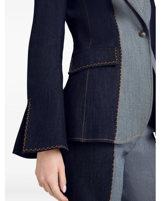 Chaqueta vaquera Sallie con panel en contraste Cinq À Sept de color Blue