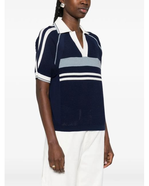 P.A.R.O.S.H. Blue Renfield Short-Sleeve Knitted T-Shirt