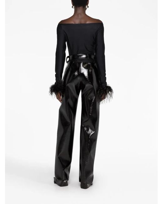 Atu Body Couture Black Oberteil Mit Federn