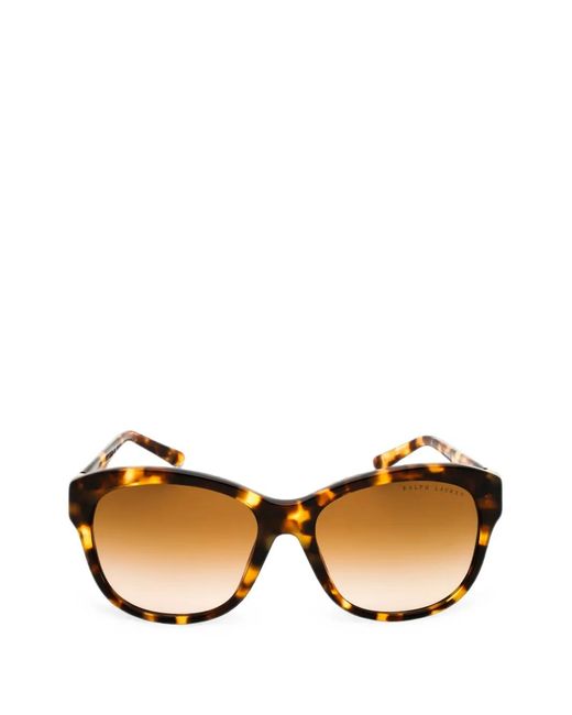 Ralph Lauren Natural Tortoiseshell-Effect Oval-Frame Sunglasses