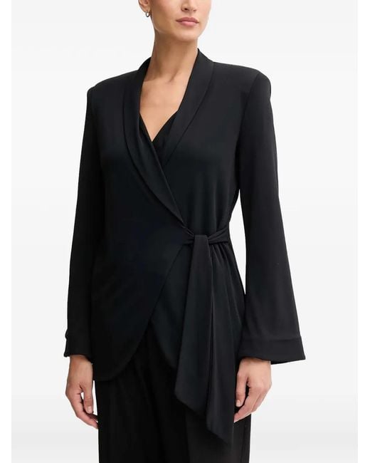 GAUDI Black Tie-Fastening Blazer