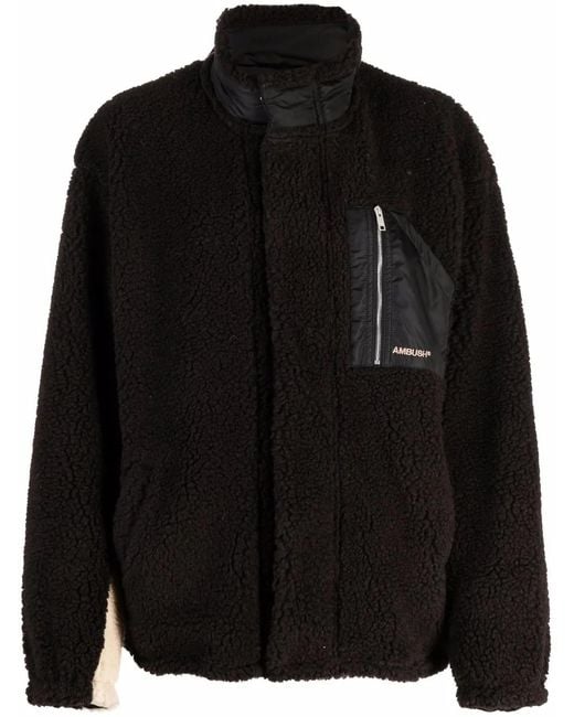Ambush Black Two-Tone Teddy Jacket