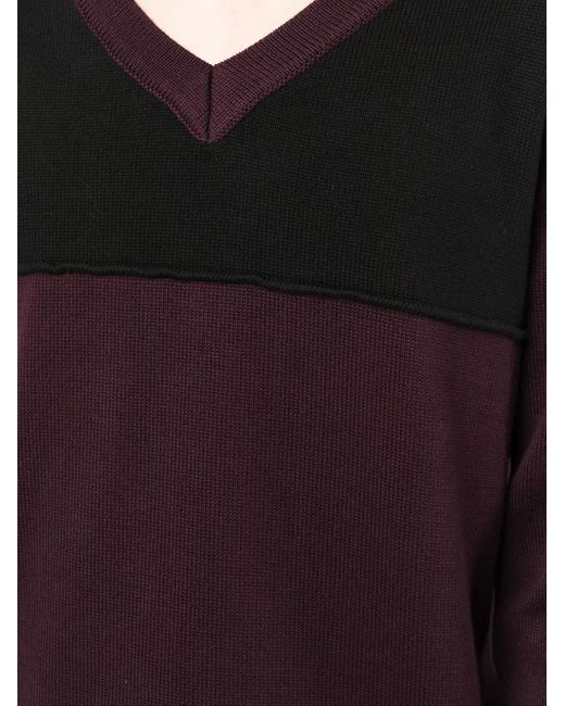 GR10K Multicolor V-neck Knit Jumper for men