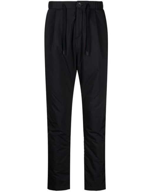 Herno Black Elasticated-waist Tapered Trousers for men
