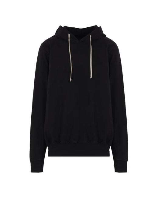 Rick Owens Black Hun Drawstring Hoodie for men