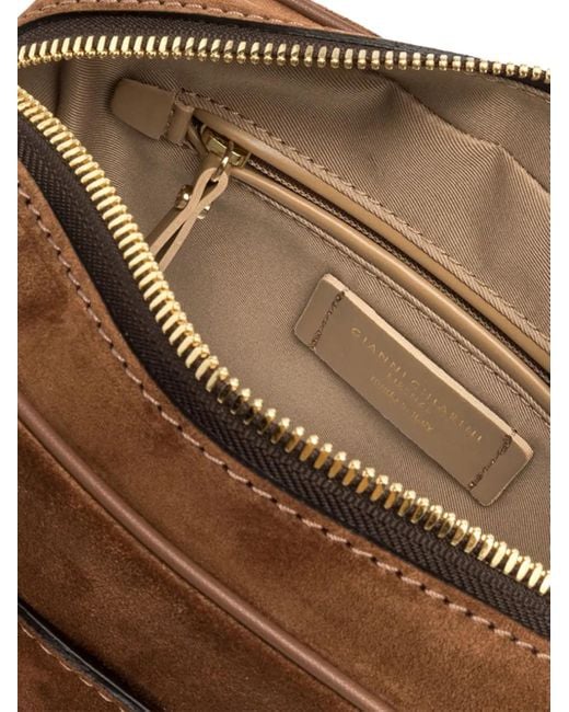 Gianni Chiarini Brown Nina Suede Cross Body Bag
