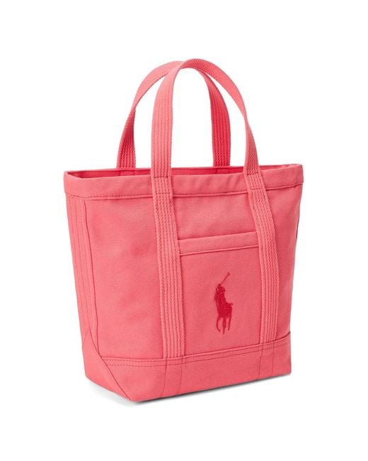Polo Ralph Lauren Pink Logo-Detail Tote Bag