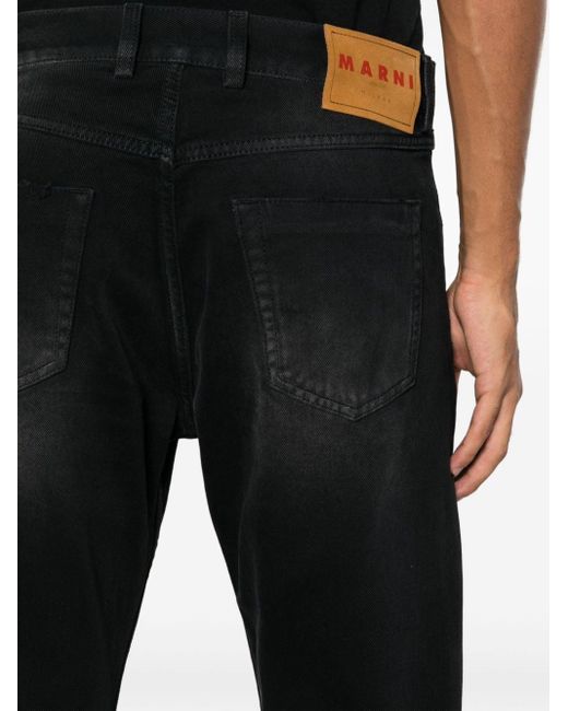 Marni Black Mid-rise Straight-leg Jeans for men