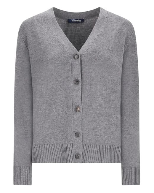 Cardigan Con Applicazione di Max Mara in Gray