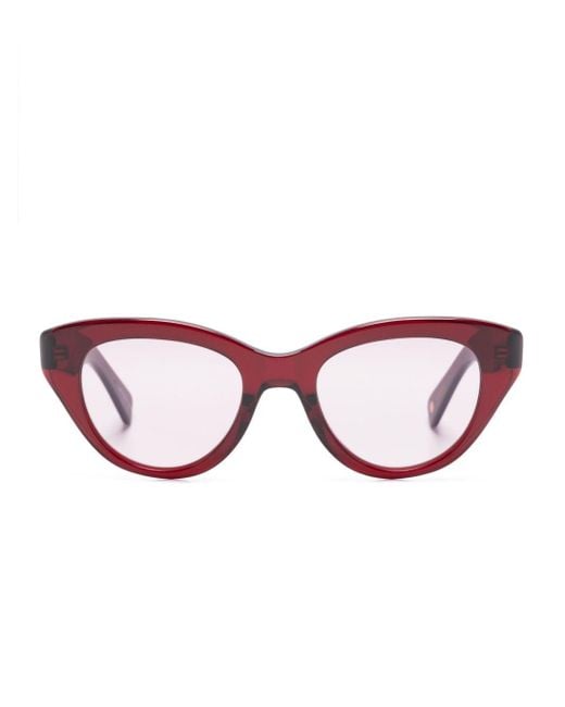 Garrett Leight Pink Dottie Cat Eye Sunglasses