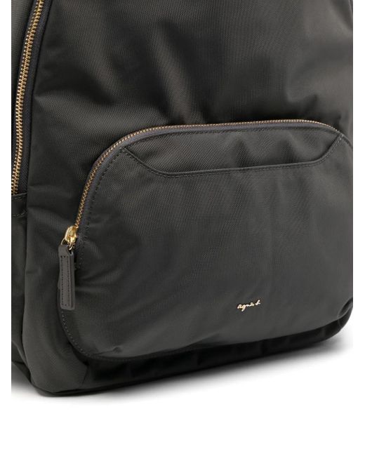 Agnes B. Black Round-Shape Backpack