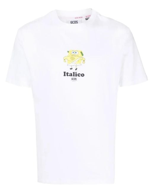 Camiseta con estampado gráfico Gcds de hombre de color White