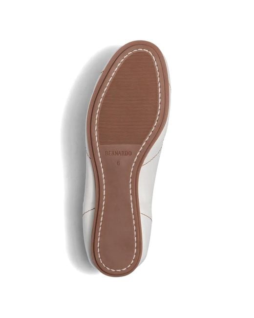Bernardo White Lace-Up Billie Ballet Flats