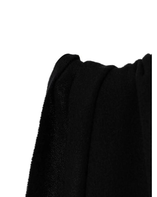 Bally Black Fringed Scarf