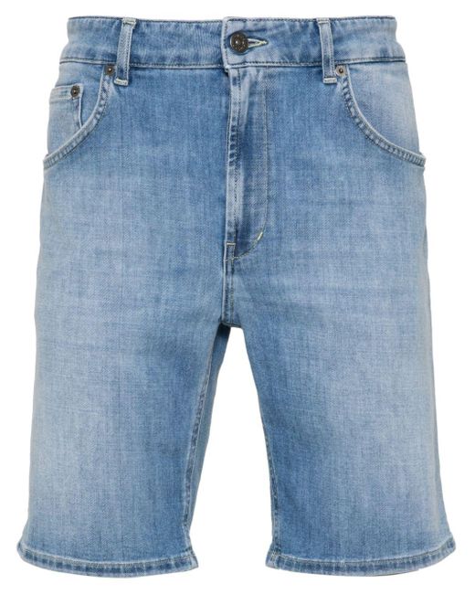 Pantalones vaqueros cortos con placa del logo Dondup de hombre de color Blue