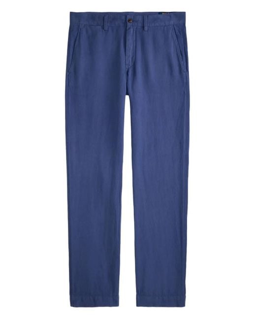 Polo Ralph Lauren Broek Met Platte Voorkant in het Blue voor heren