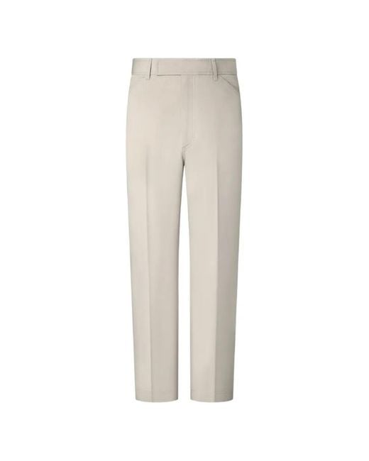 Thom Browne White Tapered Chino Trousers for men